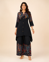 Discharge Rayon Kurta Palazzo Set for Women | Roselle Fashion